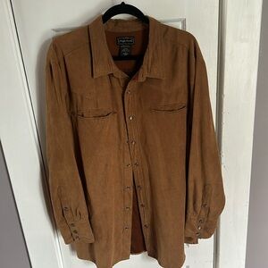 High Noon Men’s Vintage suede Shirt, pearl snaps